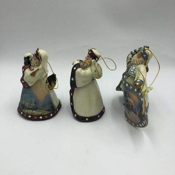 Vintage Ashton Drake 3 Set Santa Christmas Tree Ornaments Thomas Kinkade - Picture 7 of 12